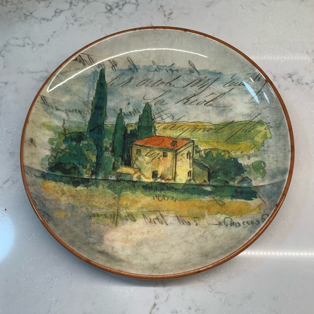 Williams Sonoma Paysage Italy Ceramic Pasta Bowl Plate 9”​